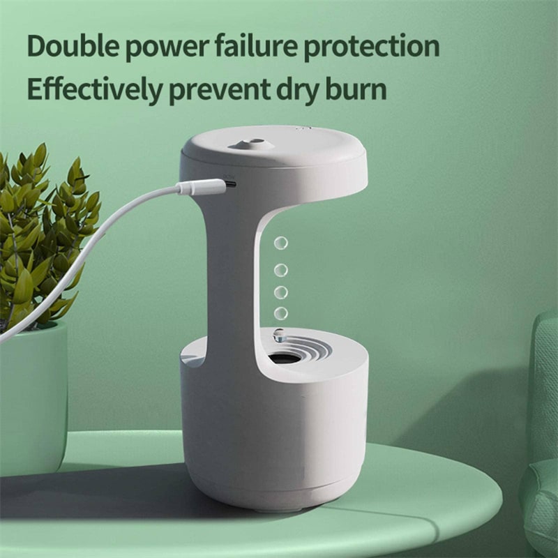 Kids' Ultrasonic Anti-Gravity Humidifier with LED Clock and Aroma Diffuser - Image 5