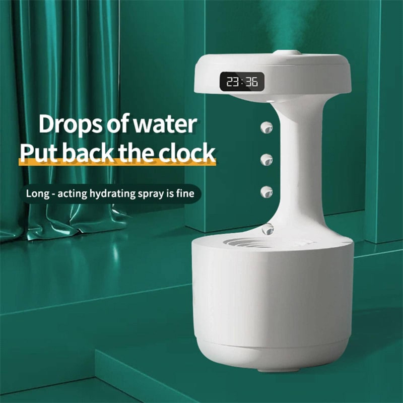Kids' Ultrasonic Anti-Gravity Humidifier with LED Clock and Aroma Diffuser - Image 6