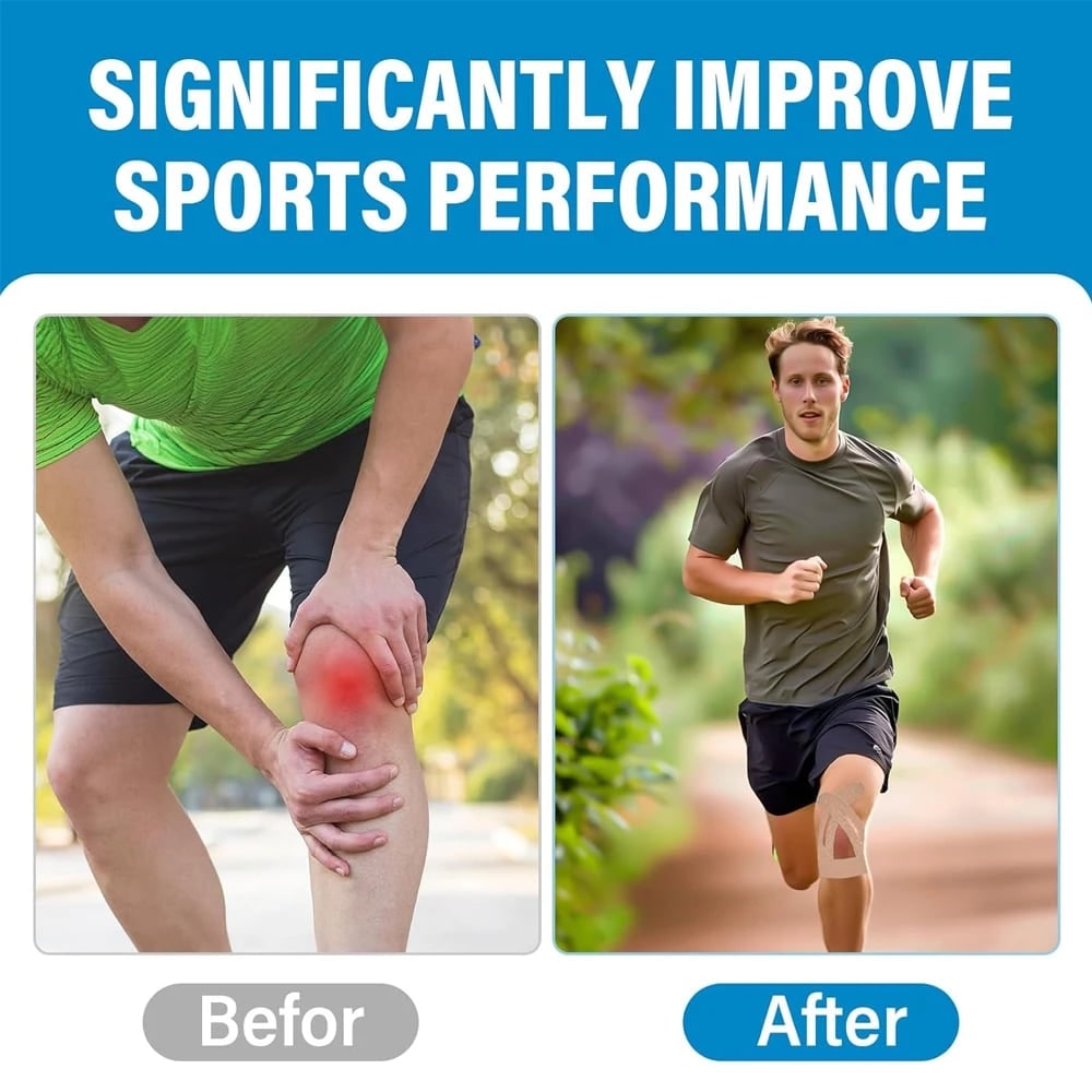 Kinesiology Tape for Knee and Athletic Ankle Support with Pre-Cut Physio Strips - Image 17