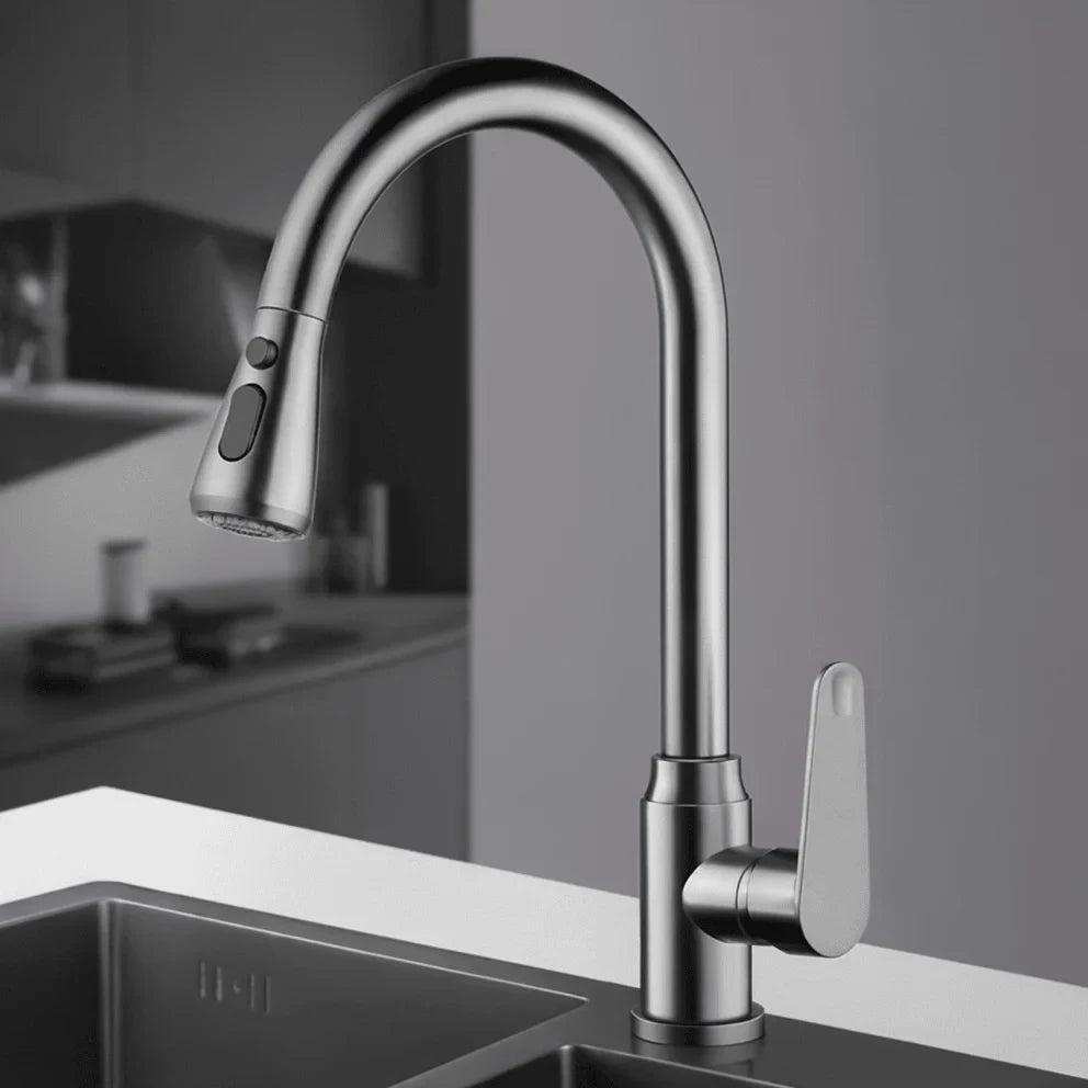 Kitchen Faucet with Pull-Down Spray Head and 360° Swivel Spout - Image 10