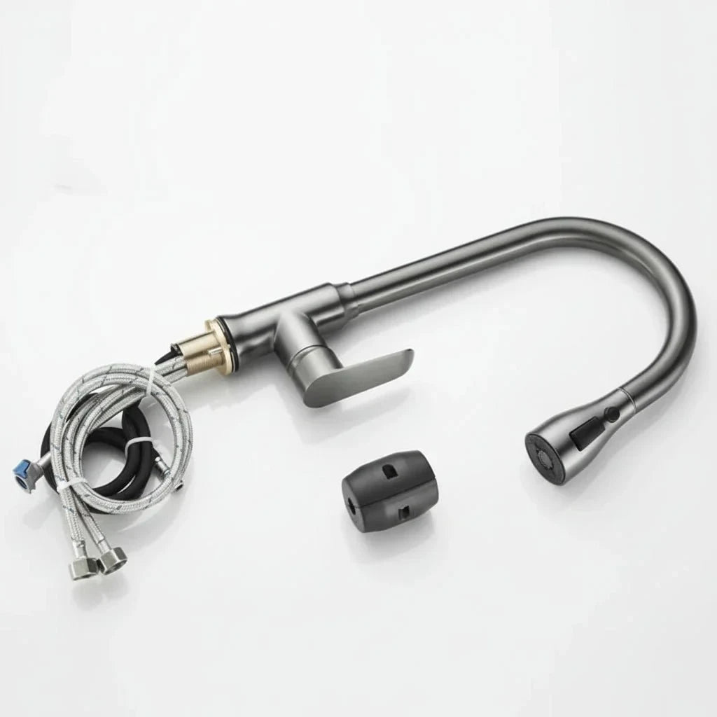 Kitchen Faucet with Pull-Down Spray Head and 360° Swivel Spout - Image 5