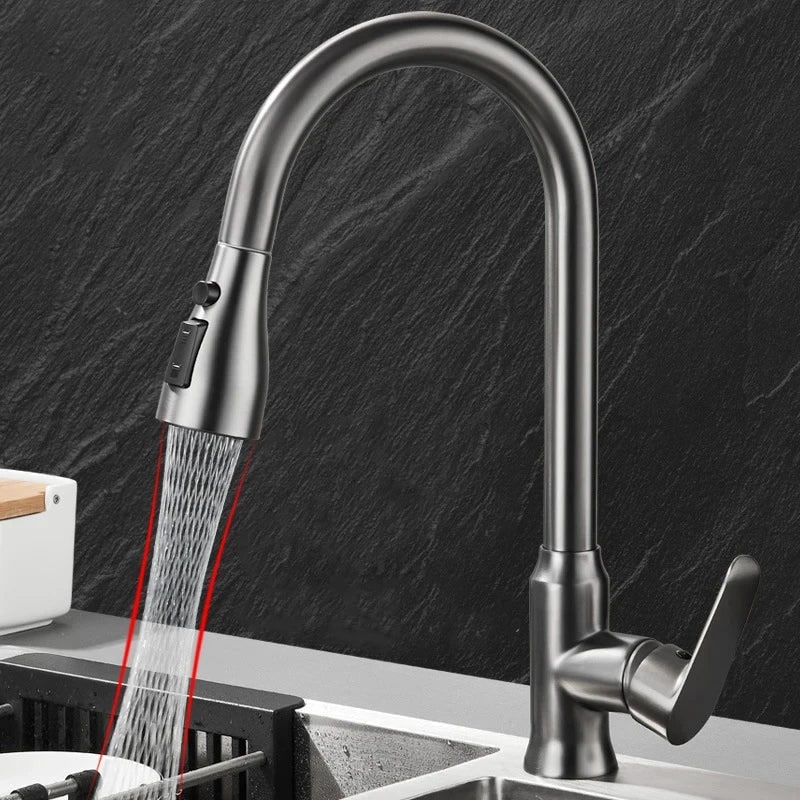 Kitchen Faucet with Pull-Down Spray Head and 360° Swivel Spout - Image 7