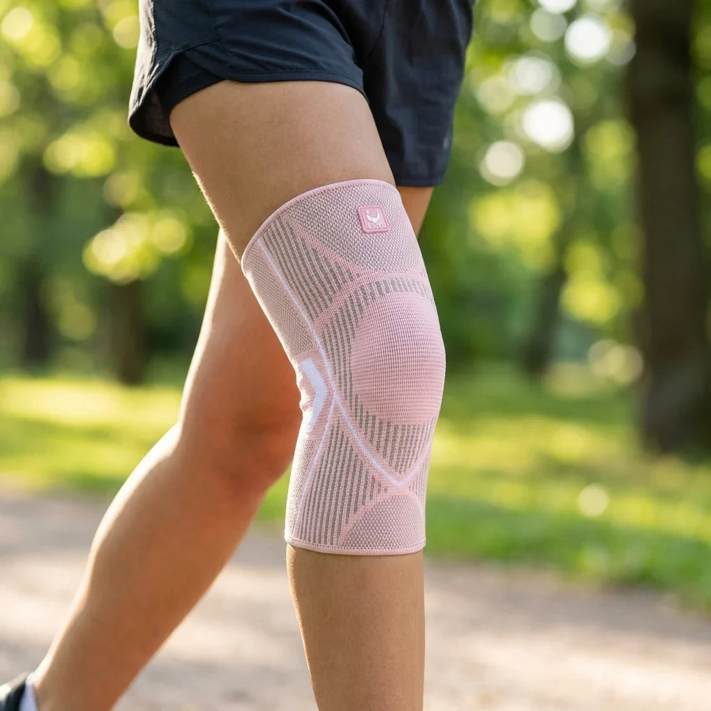Knee Compression Sleeve with Non-Slip Support and Breathable Knit Design - Image 1