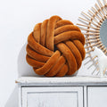 Knot Pillow Velvet Throw Decorative Accent Cushion with Soft Plush Fabric and Knotted Ball Design - Image 2