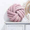 Knot Pillow Velvet Throw Decorative Accent Cushion with Soft Plush Fabric and Knotted Ball Design - Image 8