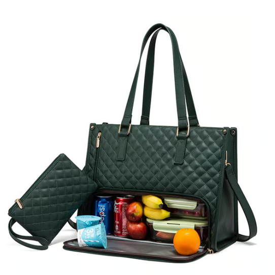 Laptop Tote Bag Lunch Quilted Padded Sleeve Insulated - Image 14