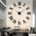 Large Long Huge Wall Clock with 3D Adhesive Numbers and Minimalist Metal Hands Decor - Image 10