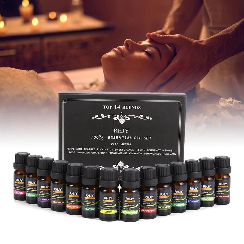 Lavender Essential Oil Set with Frankincense and Pure Aromatherapy 14 Bottles 10ml - Image 3