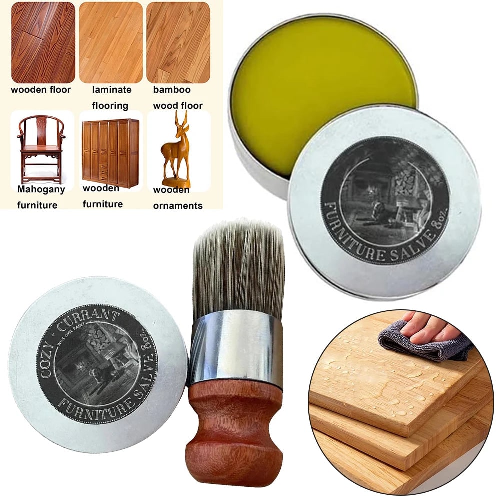 Leather Conditioner Furniture Wax Beeswax Wood Restoration Salve Scratch Repair - Image 1