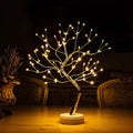 LED Bonsai Tree Light Lamp with Adjustable Branches and Warm White Fairy - Image 1