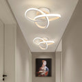 LED Ceiling Light Fixture with Low Profile Flush Mount and Geometric Interlocking Rings - Image 3