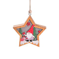 LED Christmas Ornament with Warm Wooden Design and Hanging String for Holiday Decor - Image 3