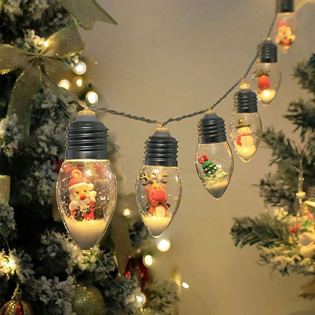 LED Christmas String Lights with Warm White Miniature Figurine Bulbs for Indoor Hanging Décor - Image 10