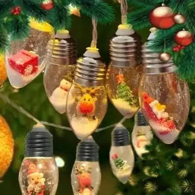 LED Christmas String Lights with Warm White Miniature Figurine Bulbs for Indoor Hanging Décor - Image 12