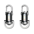 LED Flashlight with Carabiner Clip Rechargeable Keychain with Side Light 2-Pack - Image 3