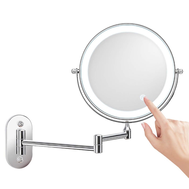 LED Lighted Makeup Mirror with Magnification Extendable Arm and Touch Dimming - Image 10