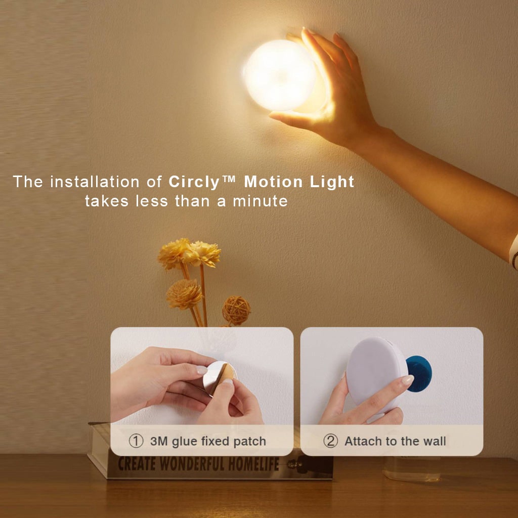 LED Motion Sensor Light Activated Puck Wireless Magnetic Adhesive For Closet - Image 5