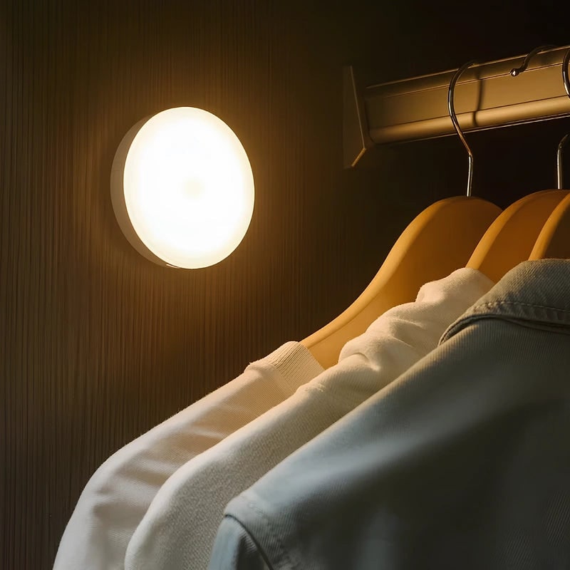 LED Motion Sensor Light Activated Puck Wireless Magnetic Adhesive For Closet - Image 7
