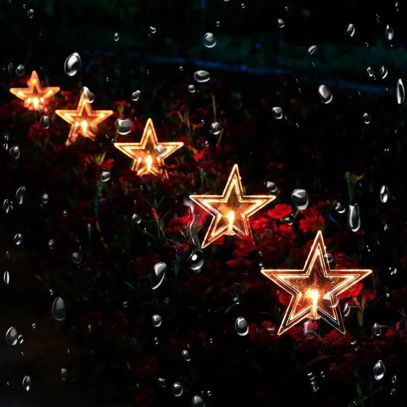 LED Star Pathway Lights with Warm White Glow and Weatherproof Stakes for Outdoor Garden Lighting - Image 6