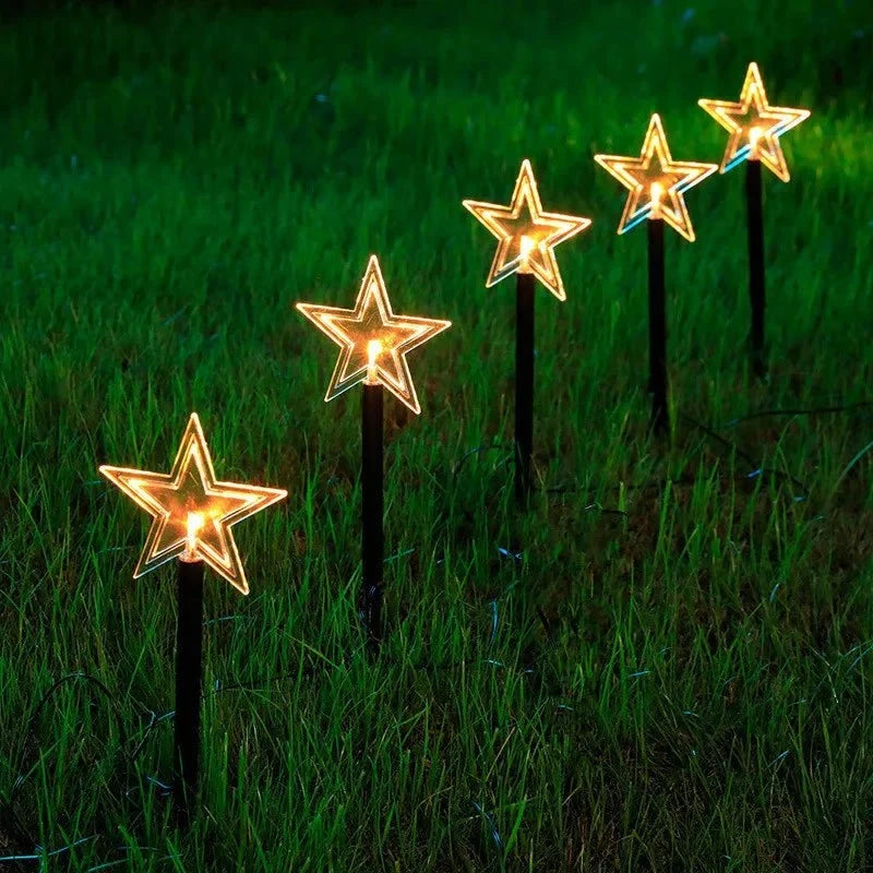 LED Star Pathway Lights with Warm White Glow and Weatherproof Stakes for Outdoor Garden Lighting - Image 7