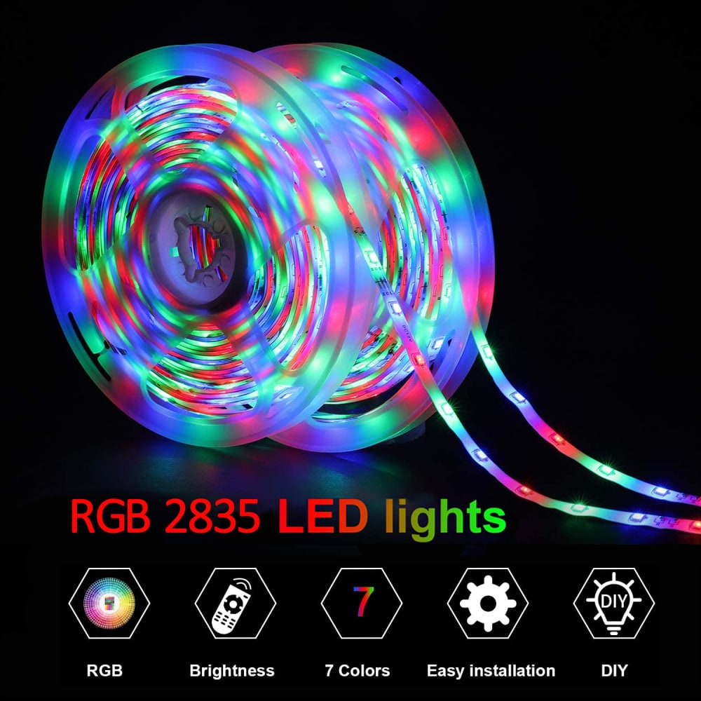 LED Strip Lights Rgb with Remote and USB Power Flexible Adhesive Lighting Control - Image 2