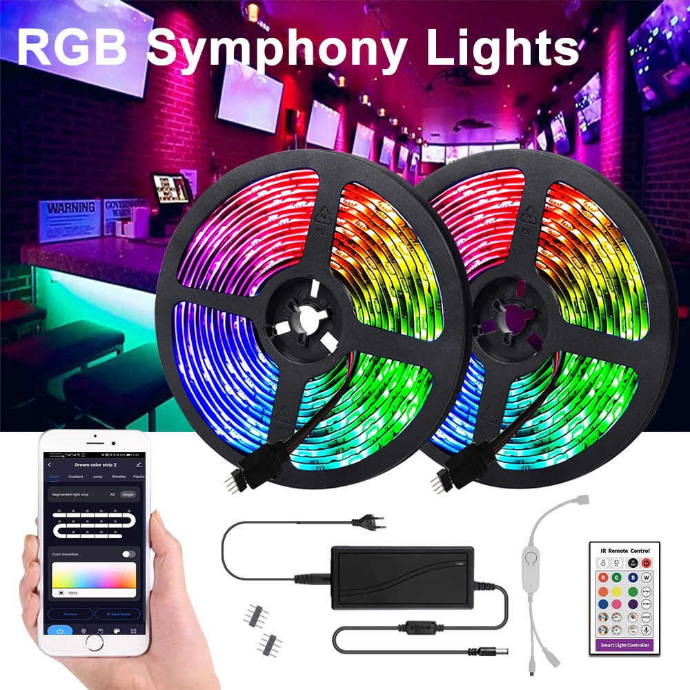 LED Strip Lights Rgb with Remote Control and App for Under Cabinet Lighting - Image 1