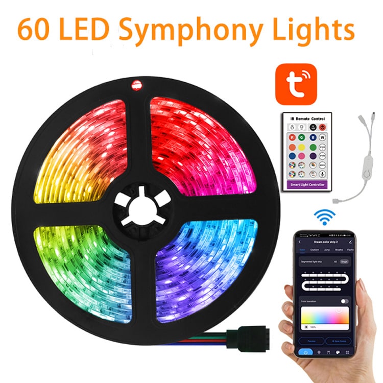 LED Strip Lights Rgb with Remote Control and App for Under Cabinet Lighting - Image 2