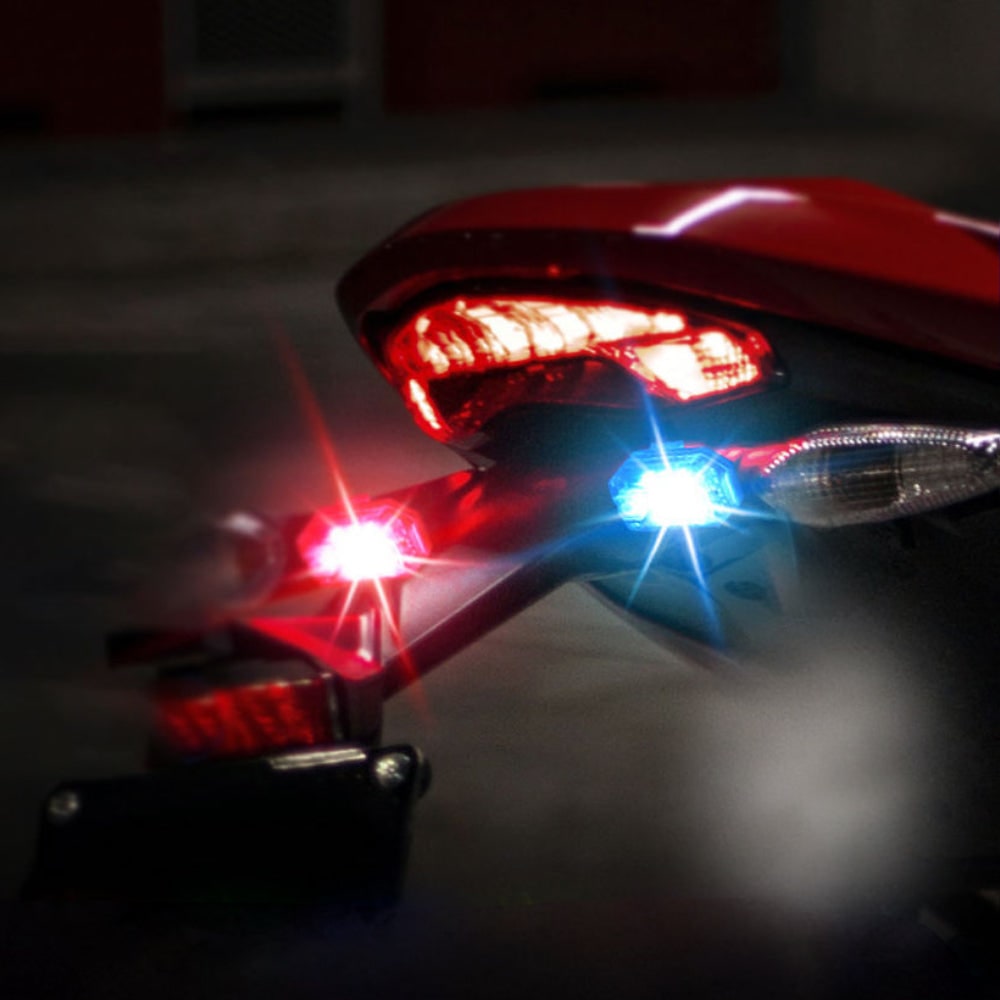 LED Strobe Light Motorcycle Rechargeable Multi Color Waterproof Remote Control Warning - Image 1