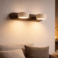 LED Wall Sconce with Travertine Stone and Wood for Modern Ambient Lighting - Image 1