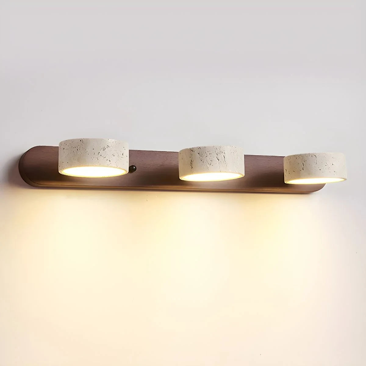 LED Wall Sconce with Travertine Stone and Wood for Modern Ambient Lighting - Image 10