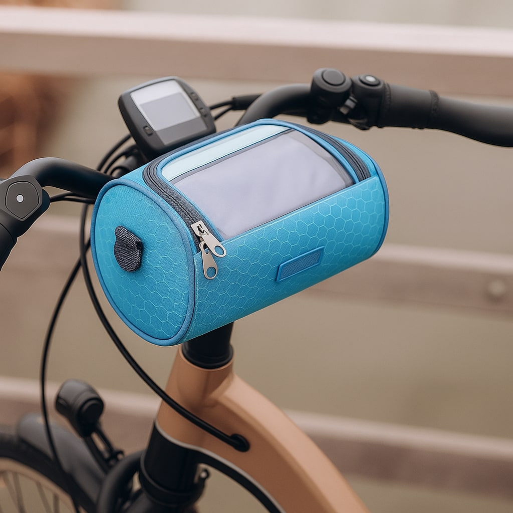 Bicycle Handlebar Phone Bag with Touchscreen Pocket
