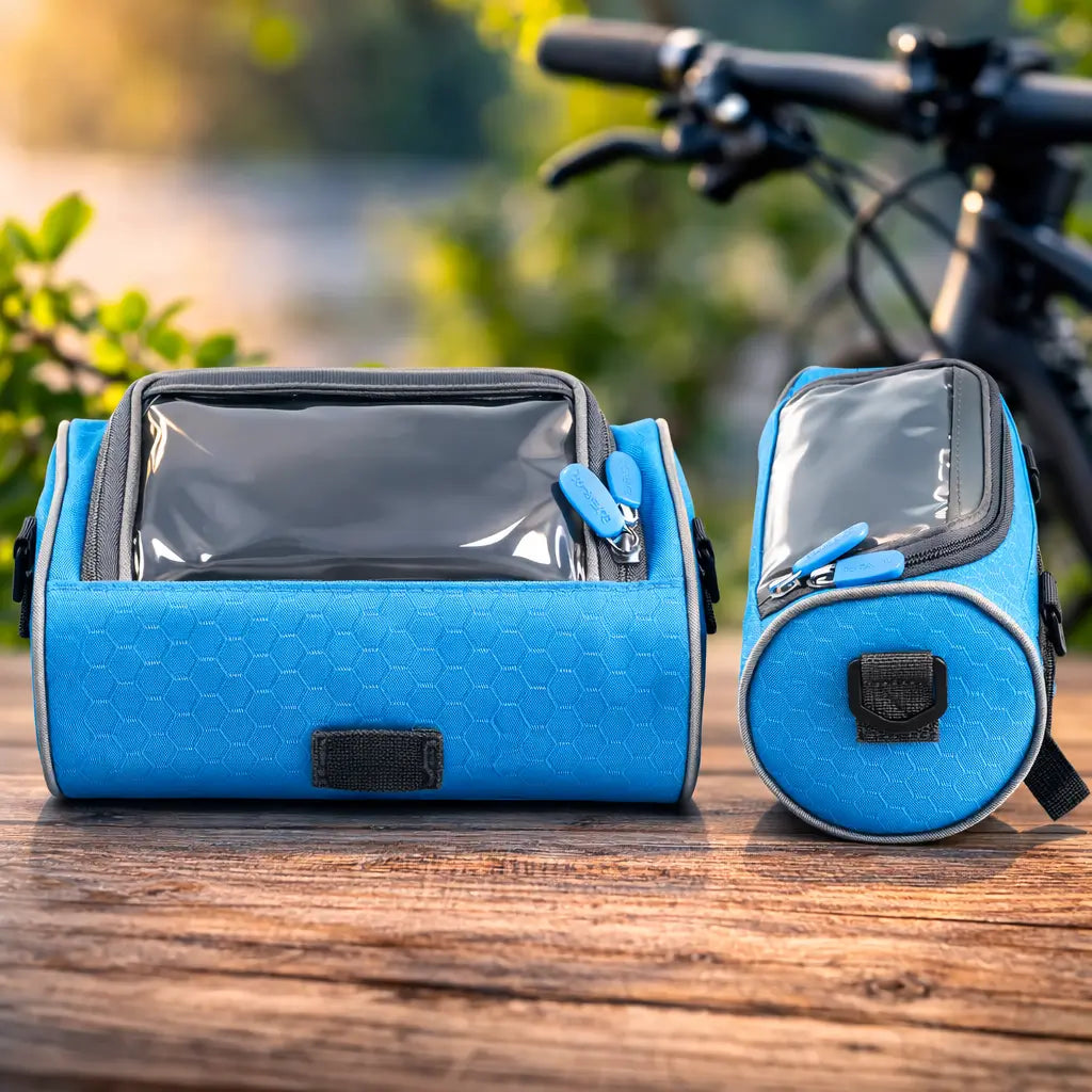 Bicycle Handlebar Phone Bag with Touchscreen Pocket