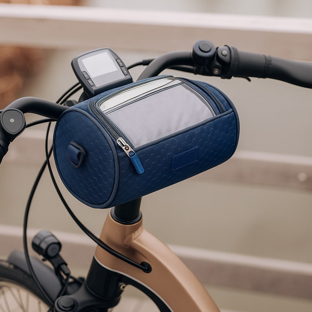 Bicycle Handlebar Phone Bag with Touchscreen Pocket