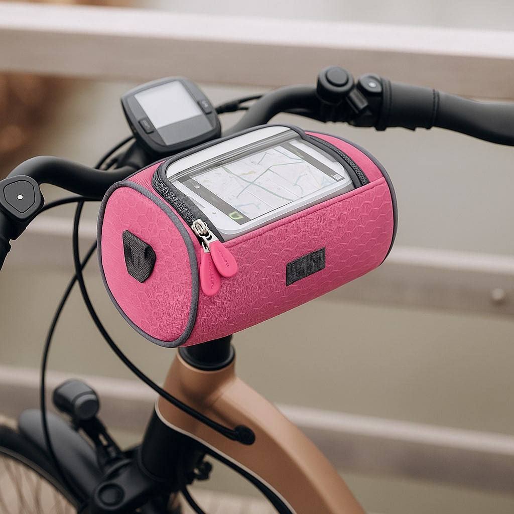 Bicycle Handlebar Phone Bag with Touchscreen Pocket