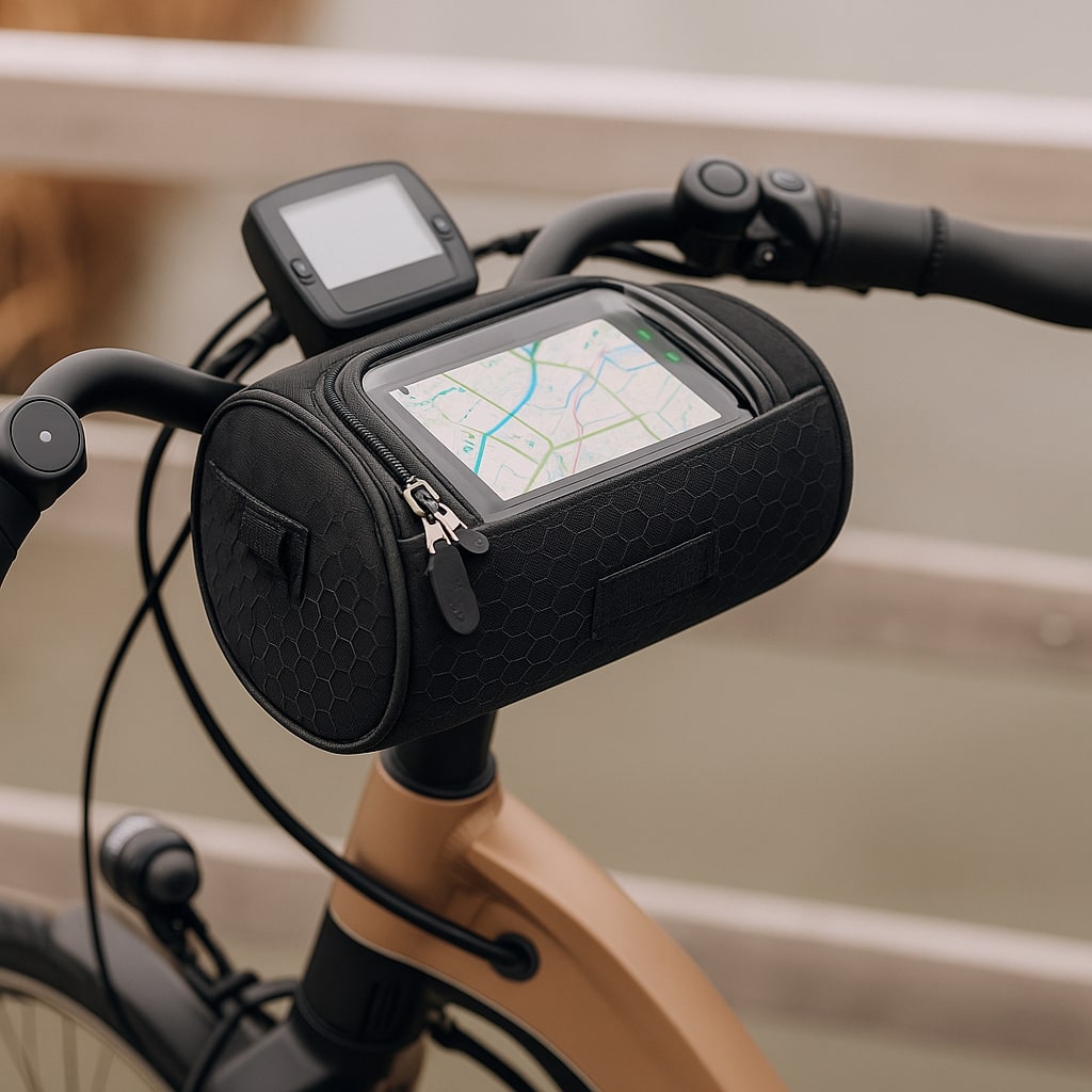 Bicycle Handlebar Phone Bag with Touchscreen Pocket