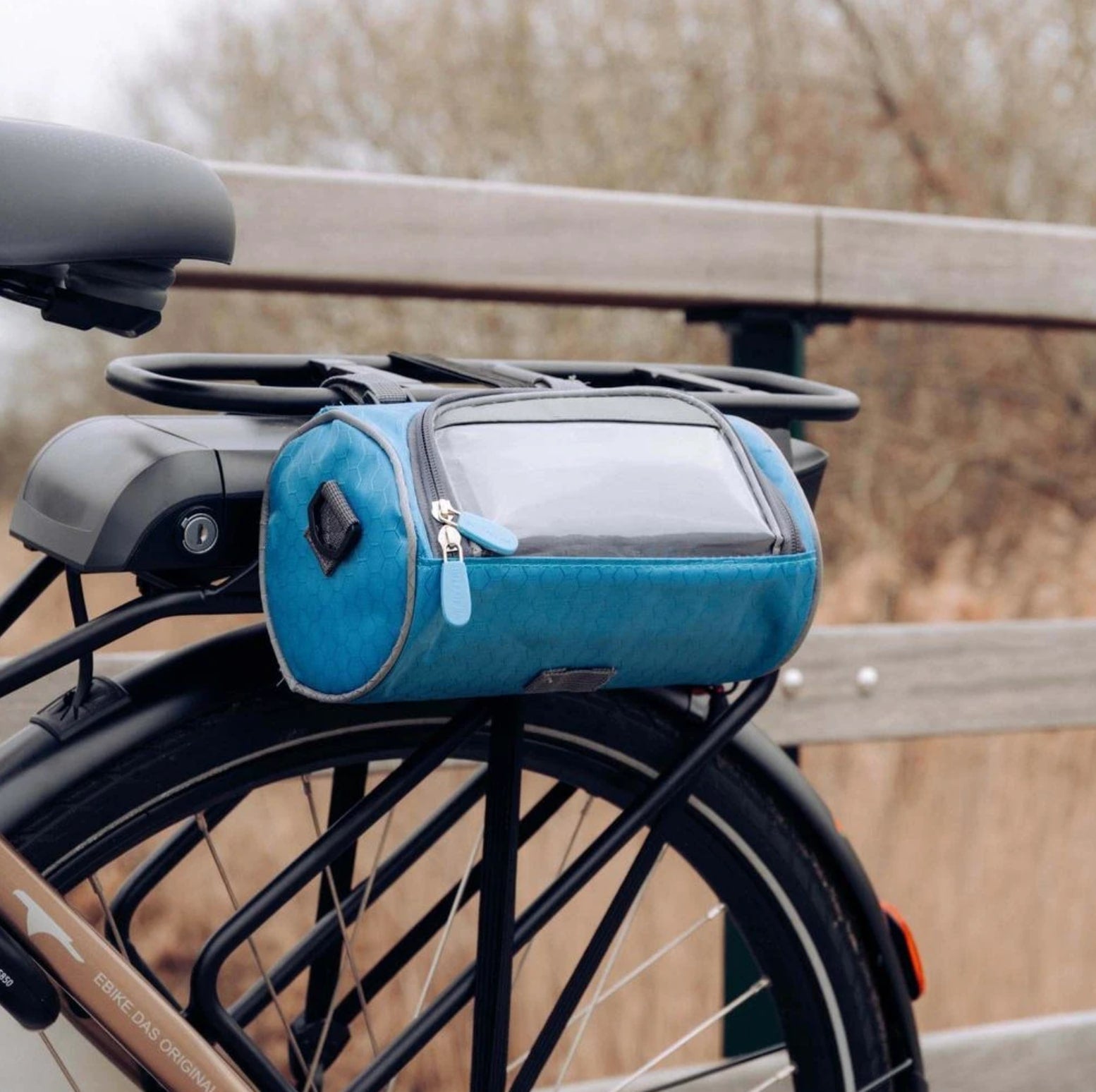 Bicycle Handlebar Phone Bag with Touchscreen Pocket