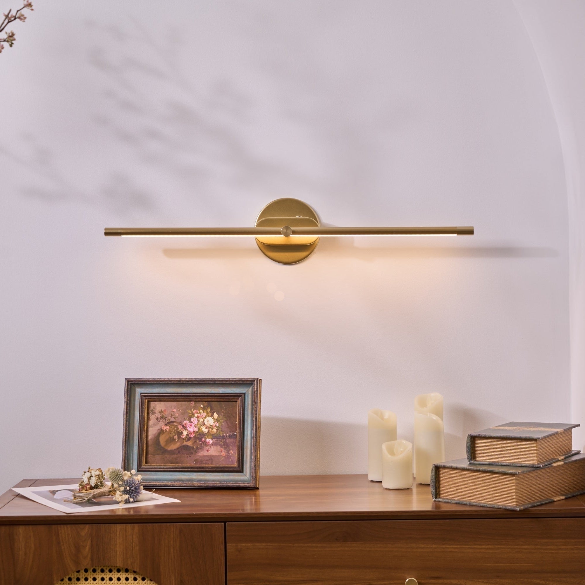 Linear Battery Powered Modern Wall Sconce with Adjustable Pivot and Integrated LED - Image 4