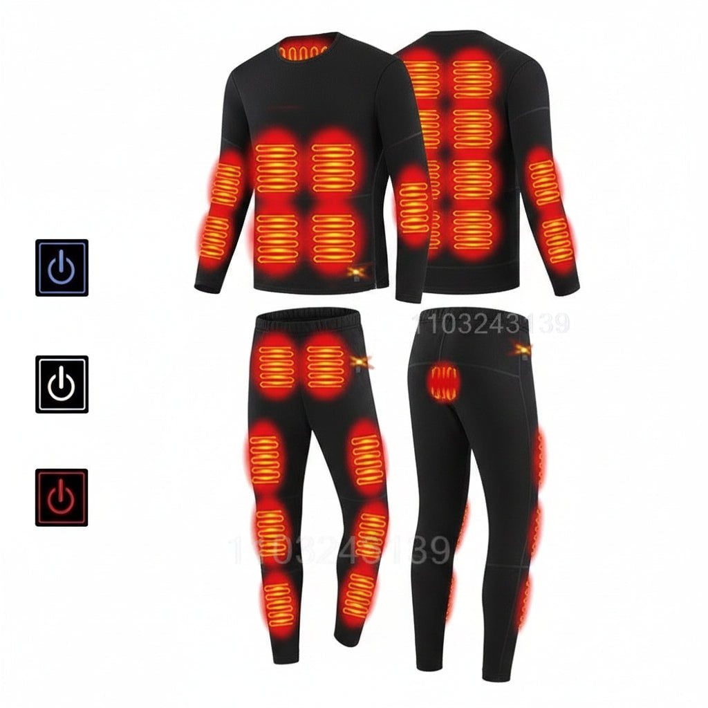 Long Johns Thermal Underwear with Heated Base Layer and Cold Weather - Image 3