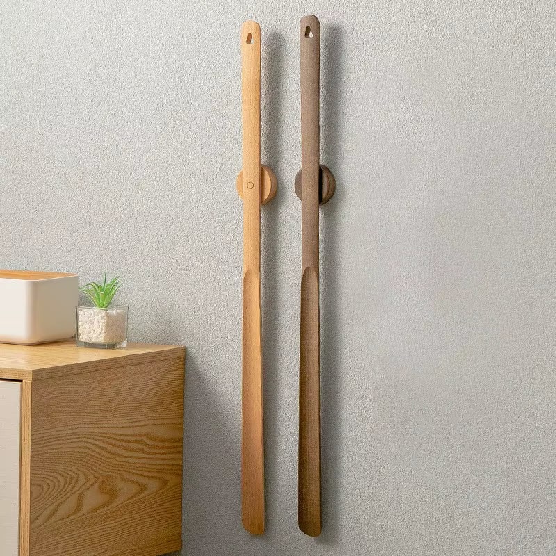 Long Shoe Horn Wooden Handle Magnetic Wall Mount Standing - Image 3