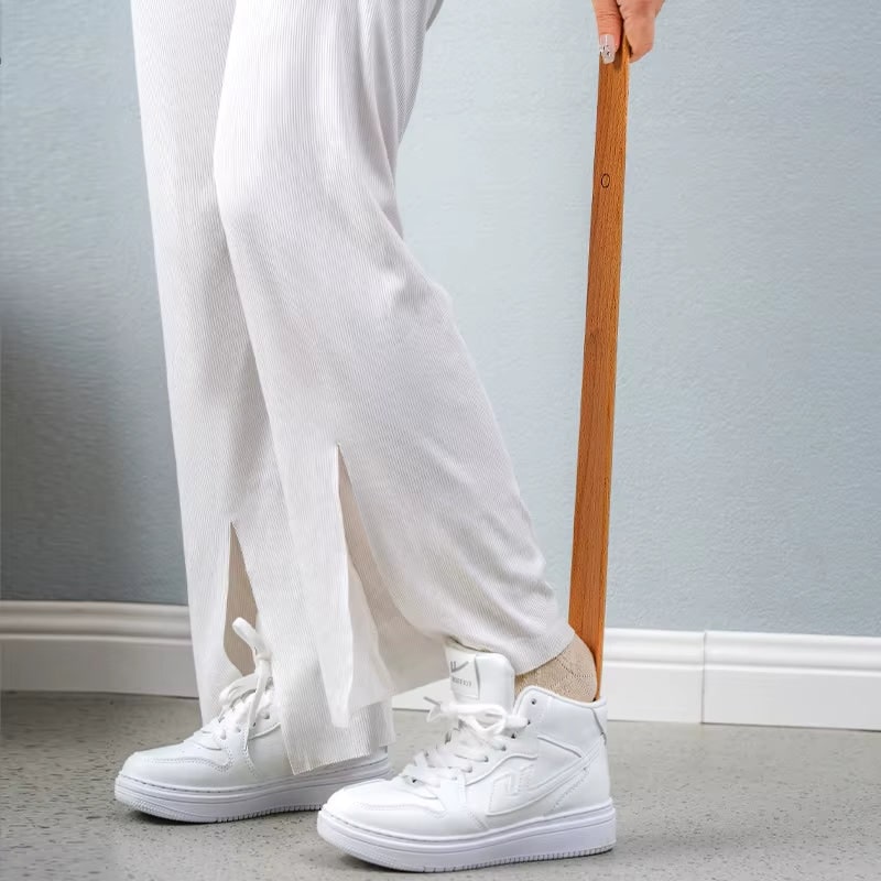 Long Shoe Horn Wooden Handle Magnetic Wall Mount Standing - Image 4