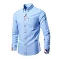 Long Sleeve Classic Style Shirt for Men — close-up
