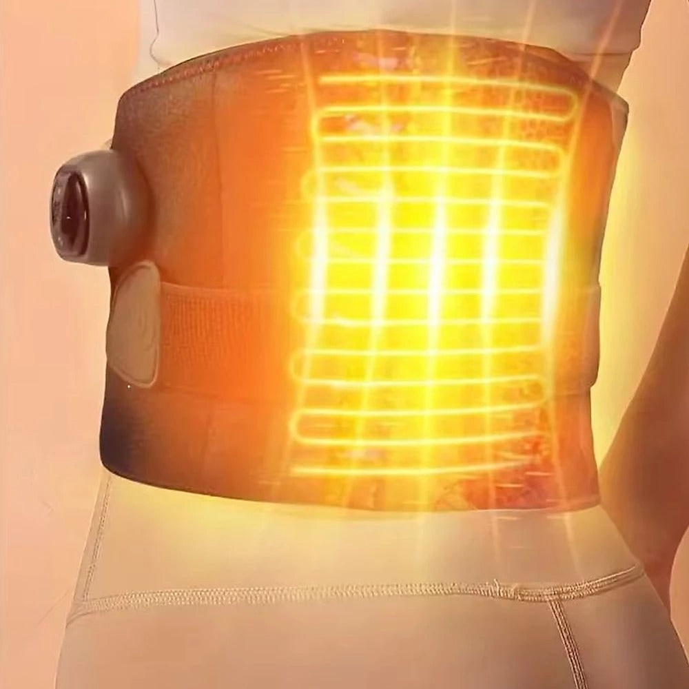 Lower Back Heat Pack and Heating Pad with Support Belt Cordless Vibration Massager for Pain Relief - Image 3