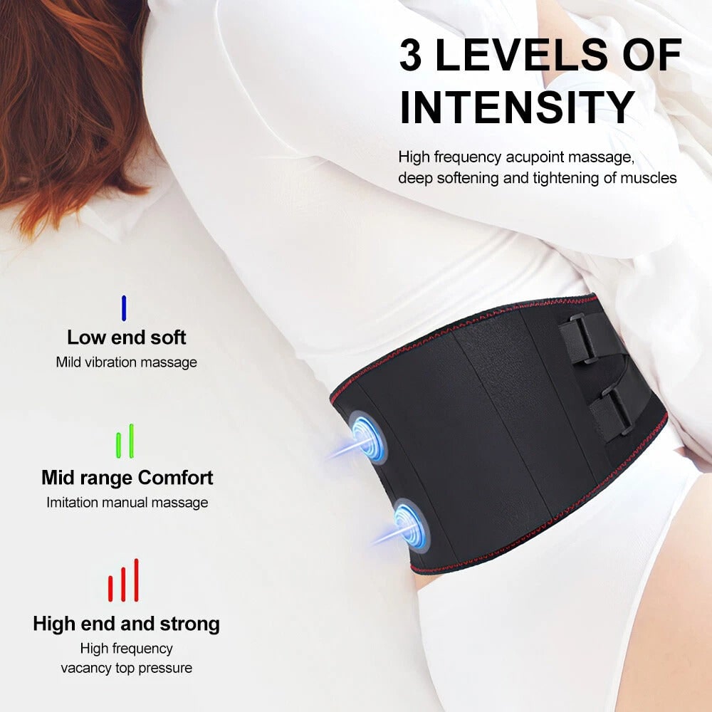 Lower Back Heat Pack and Heating Pad with Support Belt Cordless Vibration Massager for Pain Relief - Image 5