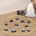 Magnetic Chess Game Stones Portable Travel Metallic Polished Drawstring Bag Strategy - Image 1