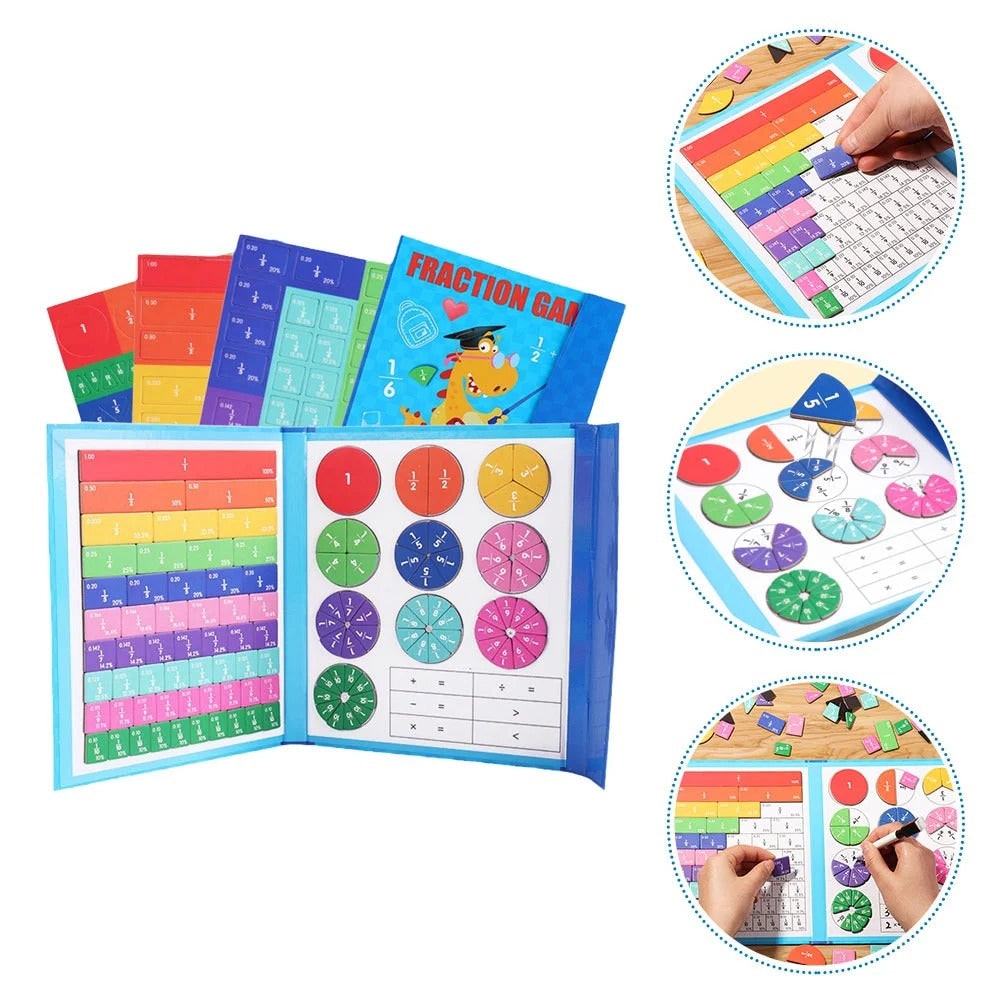 Magnetic Fraction Tiles and Circles with Rainbow Math Pieces - Image 6
