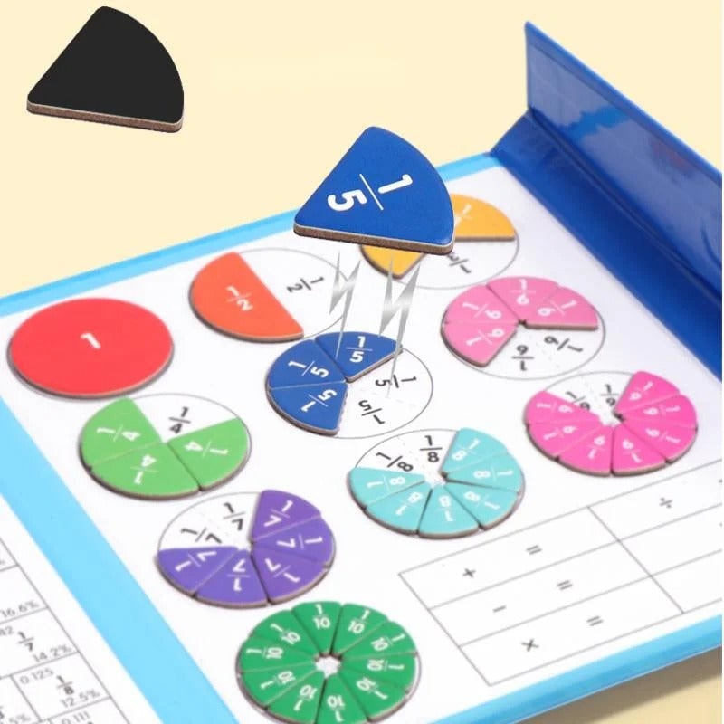 Magnetic Fraction Tiles and Circles with Rainbow Math Pieces - Image 8