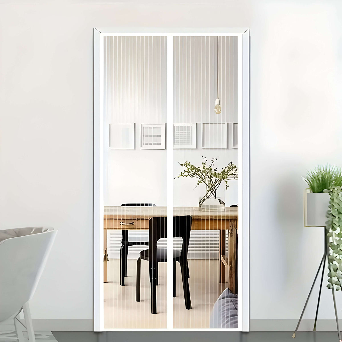 Magnetic Screen Door with Self-Closing Mesh and Curtain for Hands-Free Entry - Image 3