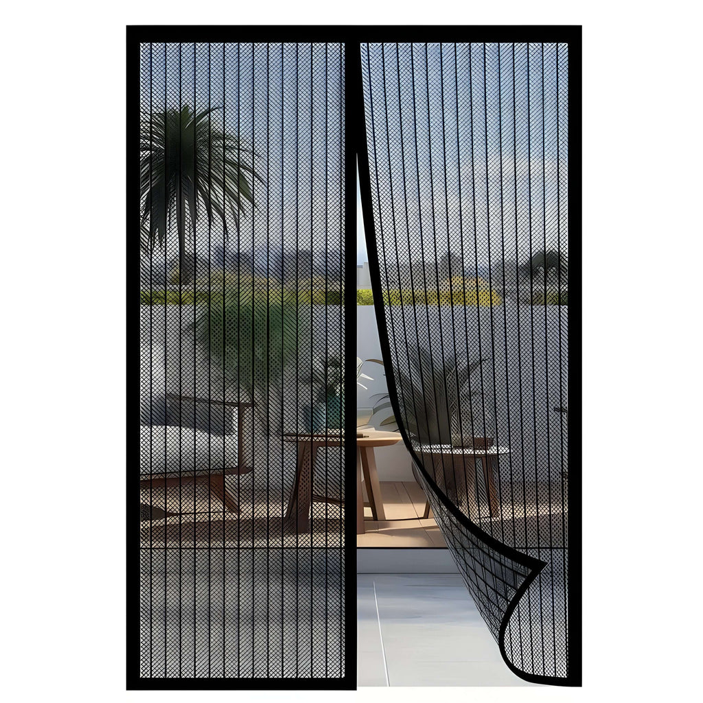 Magnetic Screen Door with Self-Closing Mesh and Curtain for Hands-Free Entry - Image 4