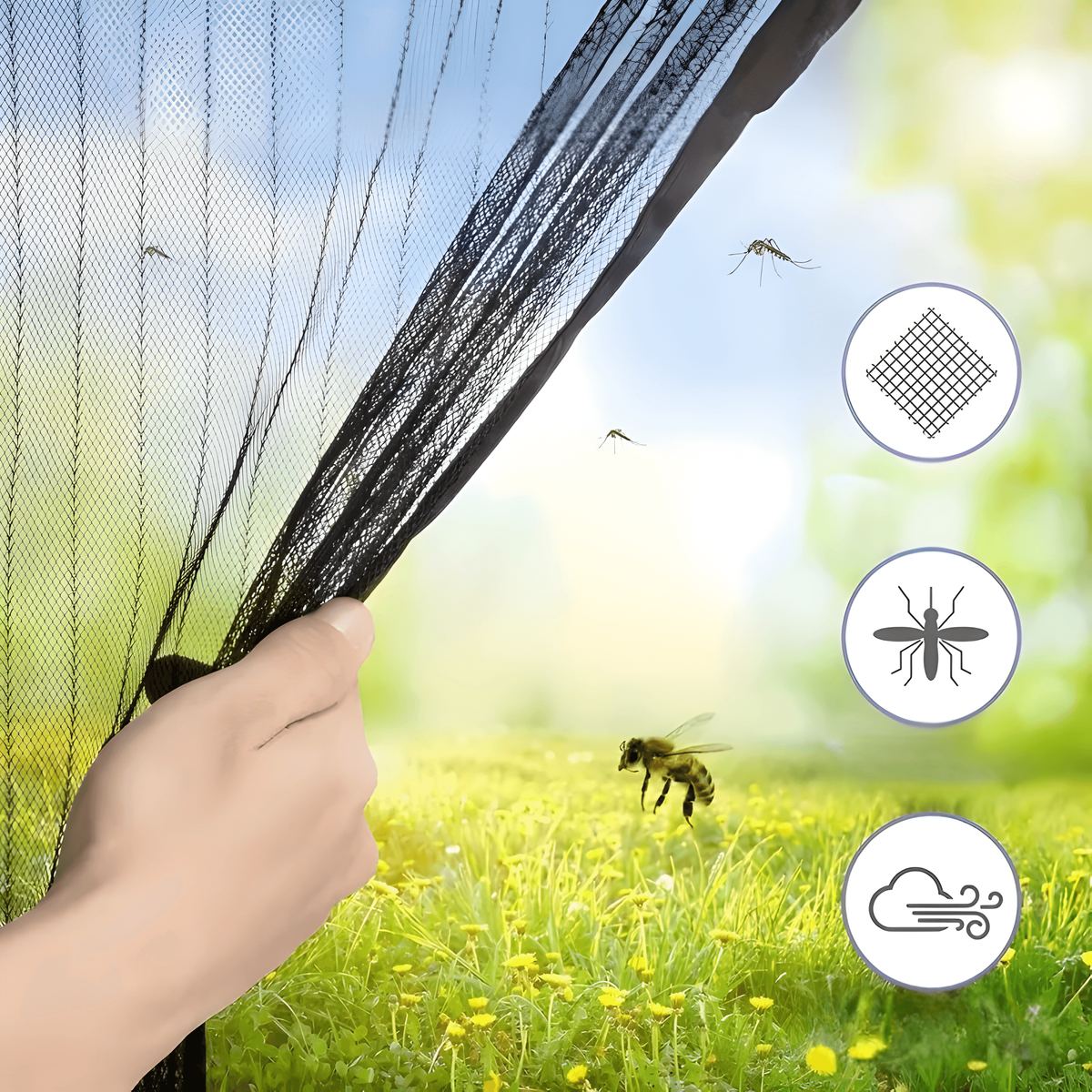 Magnetic Screen Door with Self-Closing Mesh and Curtain for Hands-Free Entry - Image 9