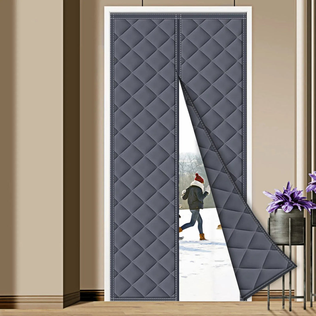 Magnetic Thermal Insulated Door Curtain with Quilted Panel and Hands-Free Entry - Image 1